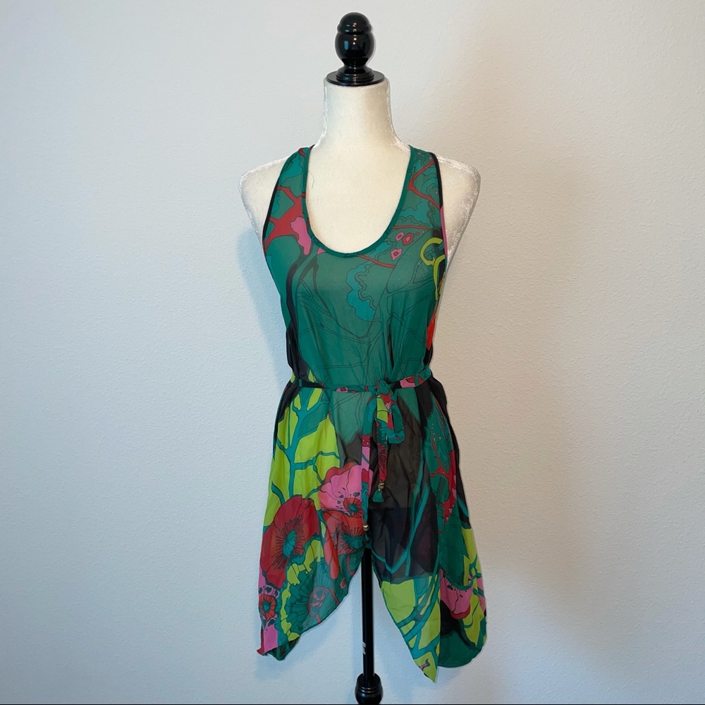 Alexandra Miranda Floral Chiffon Beach Coverup